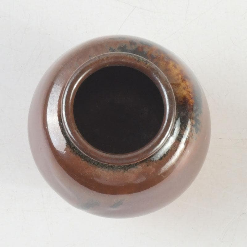 茶道具　瀬戸焼　茶入　銘「松かき」　仕覆付　松尾不染斎極め箱　V　9275