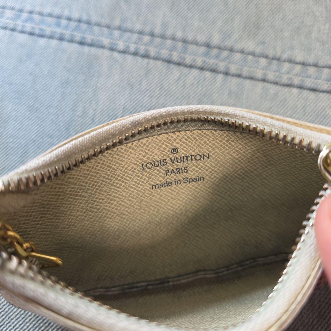 【Iza】 小銭入れ ダミエ アズール ポシェットクレ 中古品