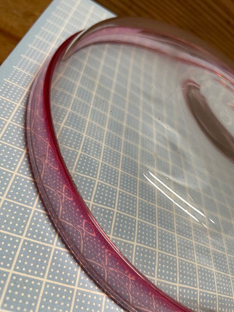 レトロ　ガラス皿【m1495 大正ガラス　明治　吹きガラス　骨董　ウランガラス】