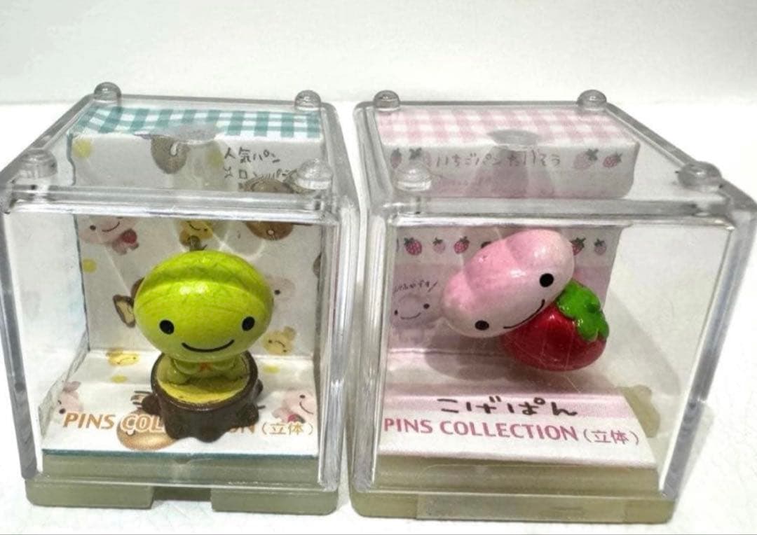 サンエックス こげぱん メロンパン＆いちごパン ピンバッジ 2002年製