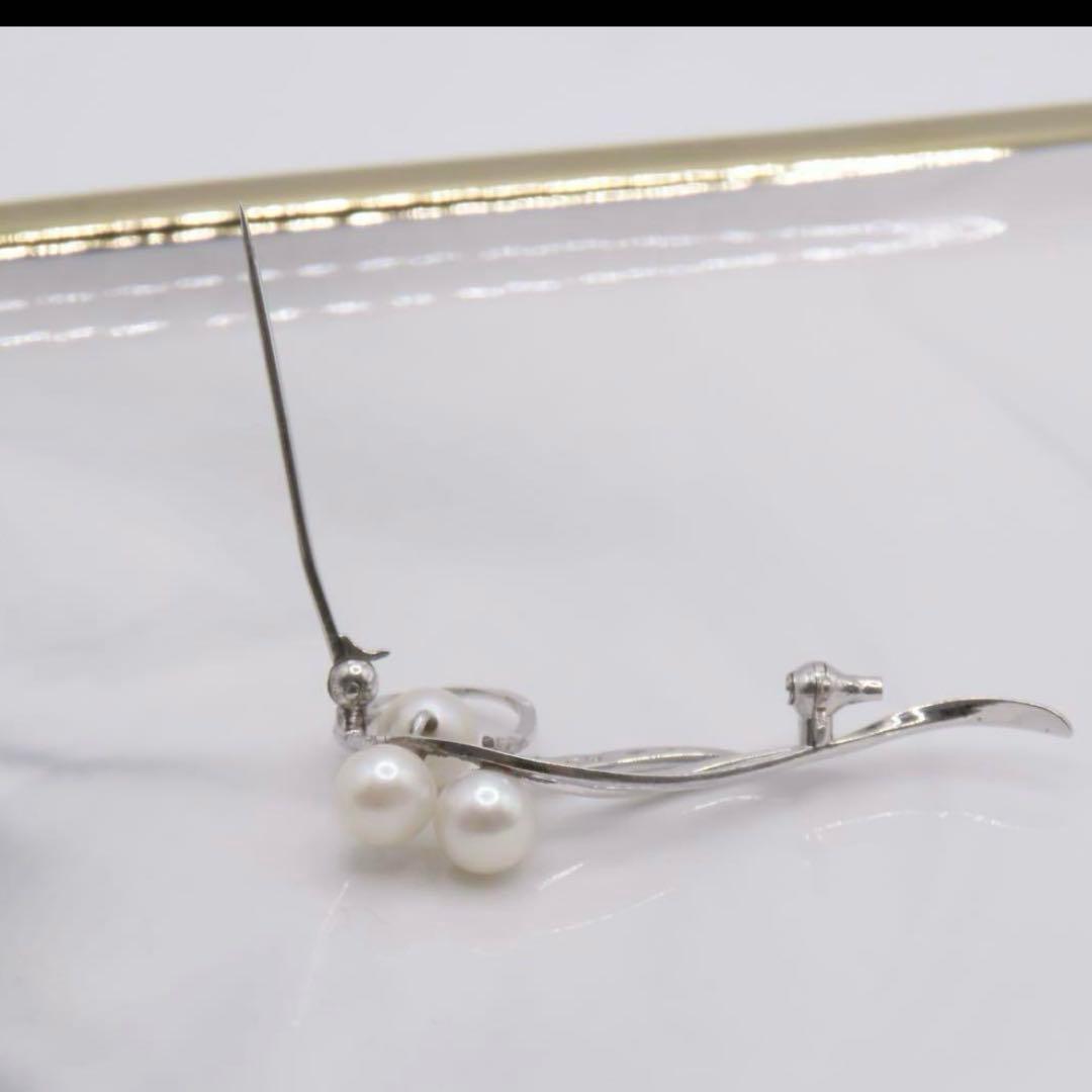 MIKIMOTO ブローチ　パール　ミキモト　シルバー　真珠　冠婚葬祭
