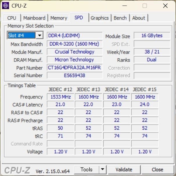 Crucial DDR4-3200 32GB (16GB×2) DIMM