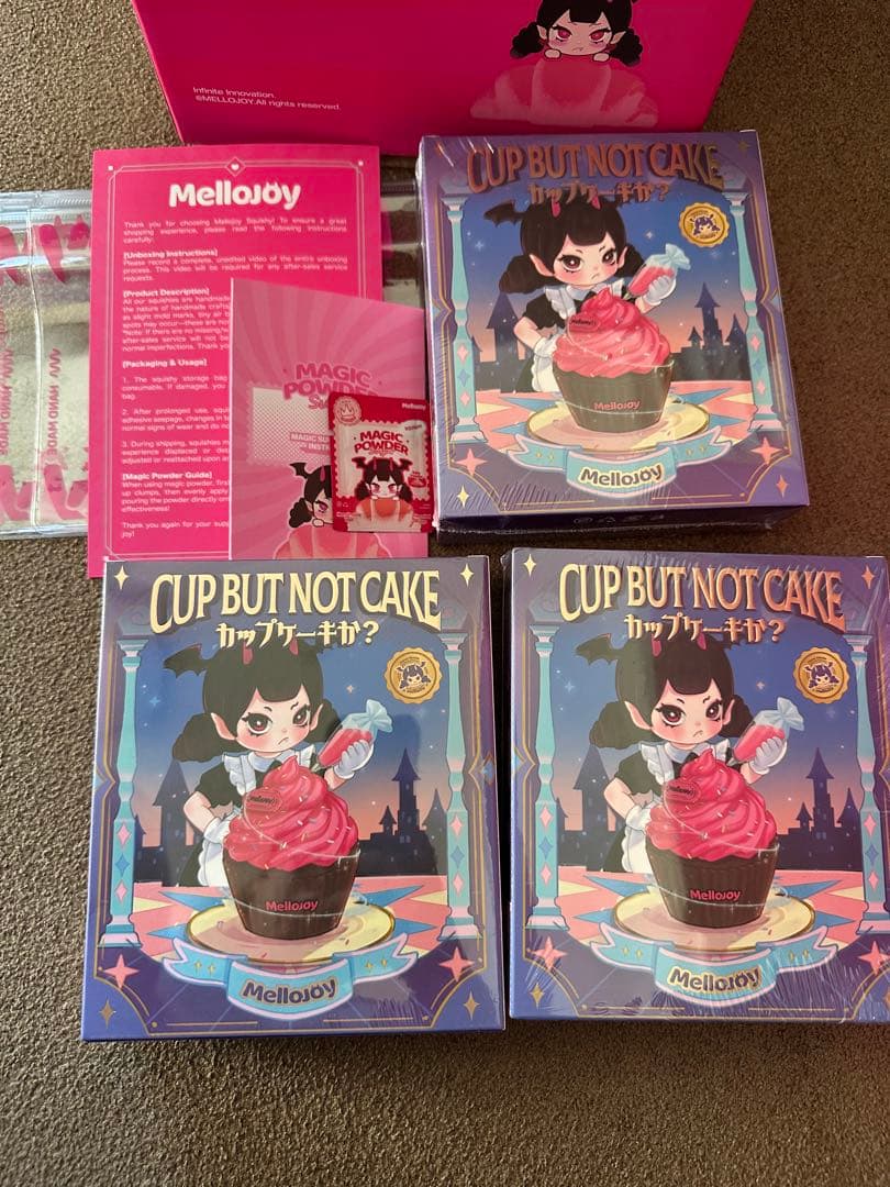 ゆ*様 mellojoy カップケーキか？3点セット　シュリンク付き　ピンクダン