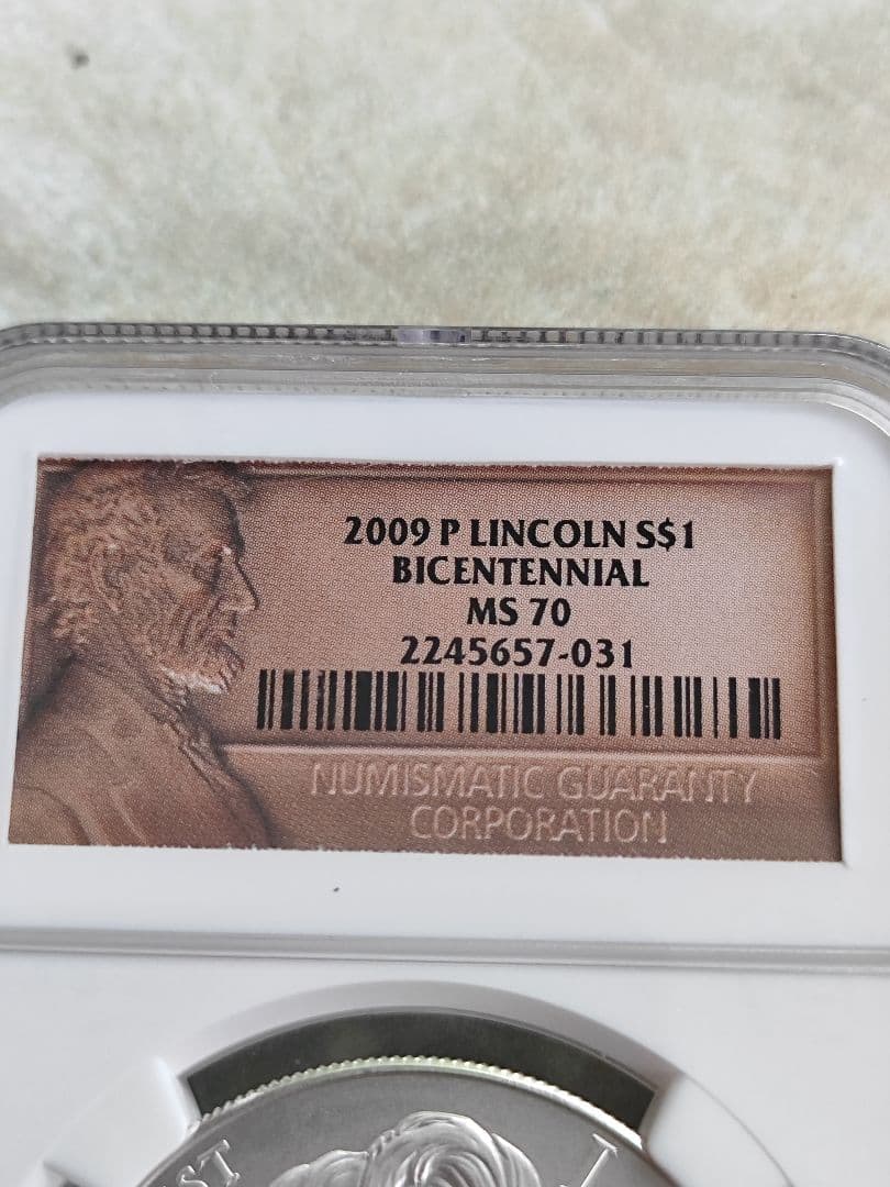 ★最高鑑定 2009年 アメリカ リンカーン 1ドル 銀貨 NGC MS70