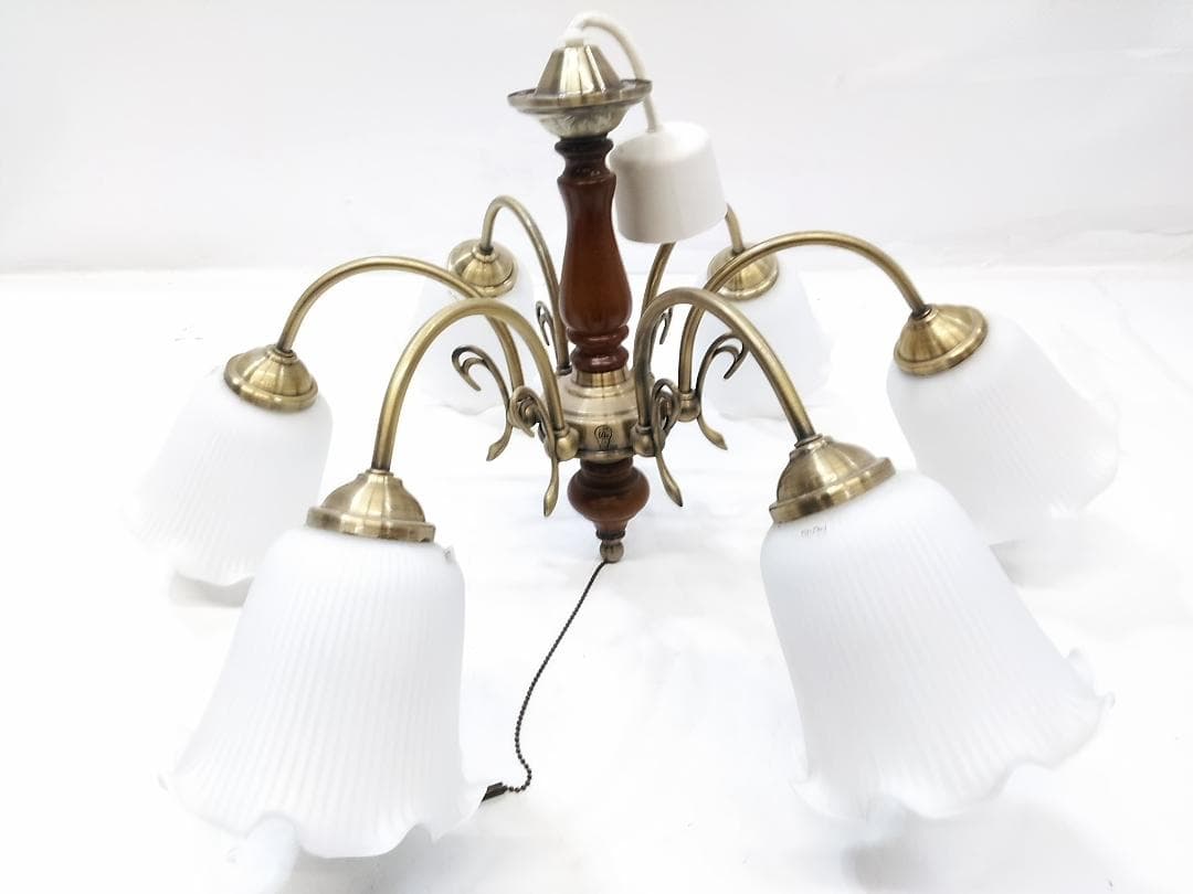 コイズミ BAE5601 アンティーク調 シャンデリア 照明器具 6灯★