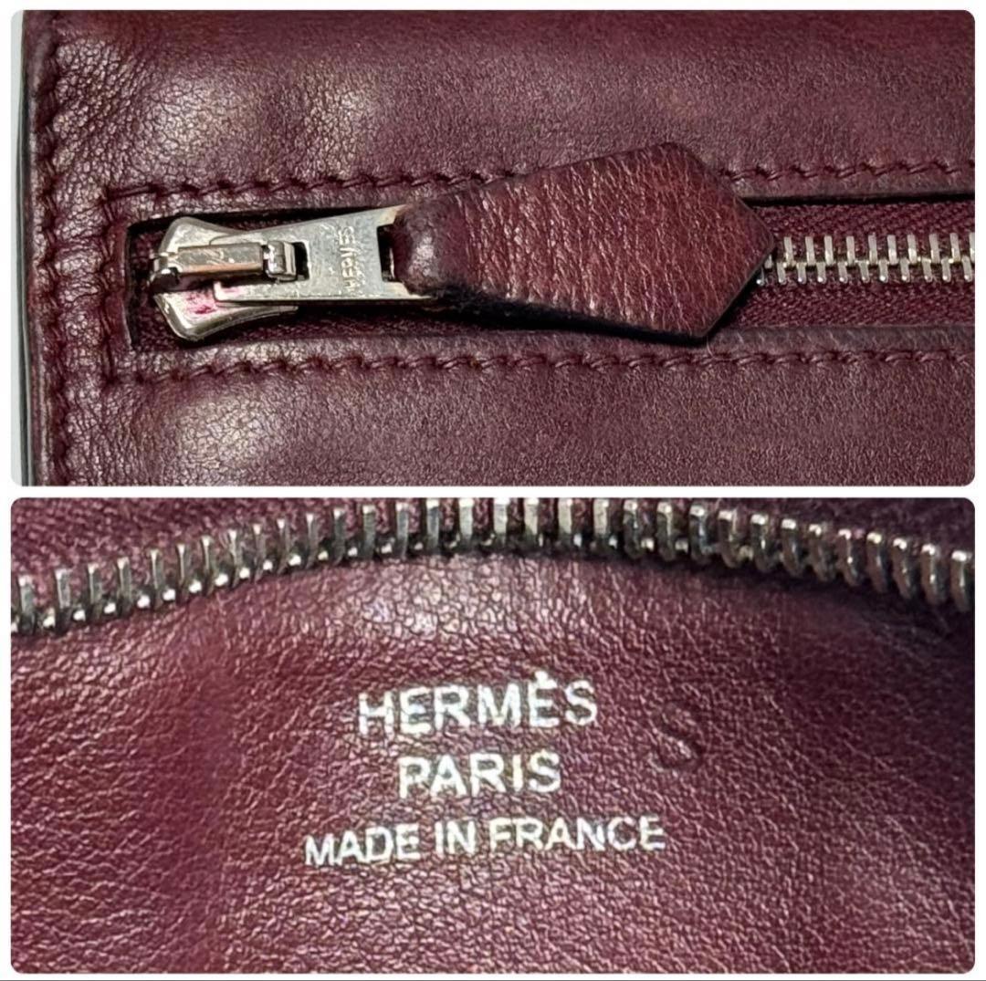 にゃ〜★ さま専用HERMESエルメス二つ折り財布 ボルドーレア品