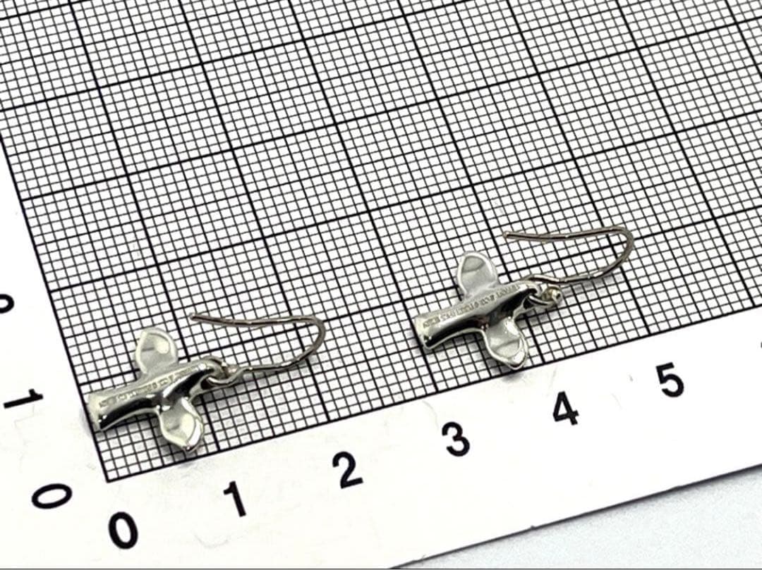 h508 美品　ティファニー　バード　クロス　フック　ピアス　シルバー　925