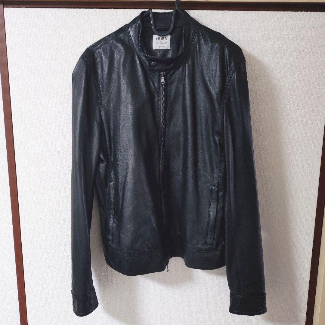 ジャケット・アウター EMMETI BIKER JACKET IN LAMBSKIN NAPPA
