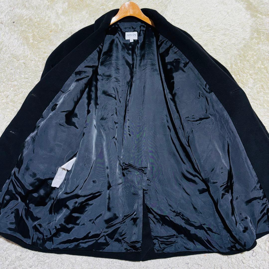 ✨極美品✨ARMANI COLLEZIONI チェスターコート カシミヤ 黒