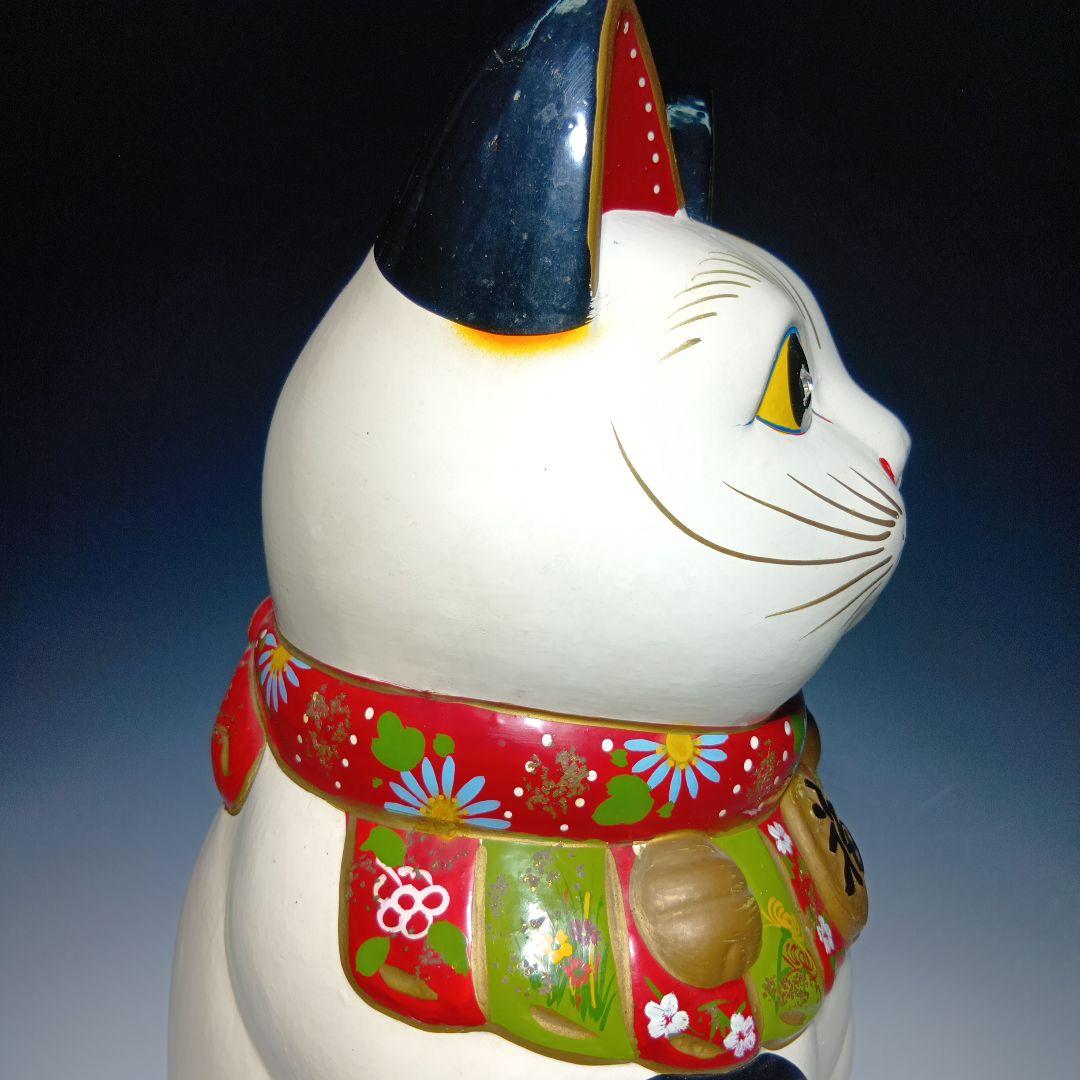 大きな招き猫置物　貯金箱　37.5センチ