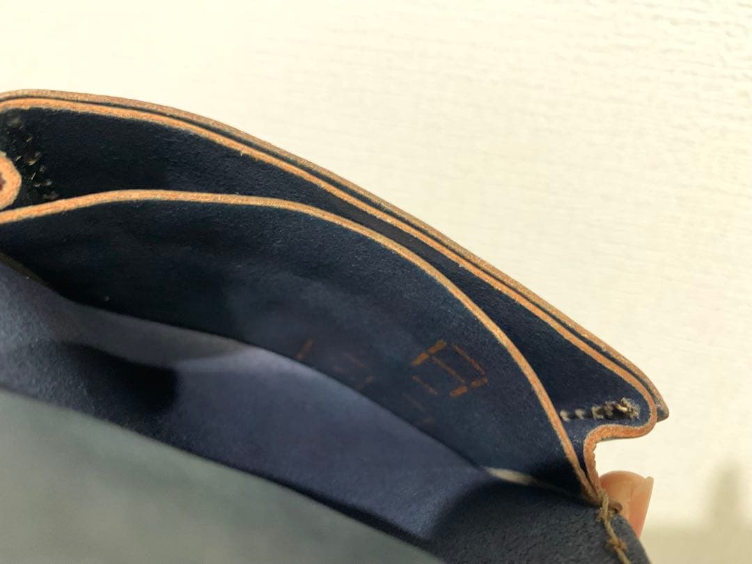 む*ん様 analogico ボタン留め名刺入れ 限定　藍染め