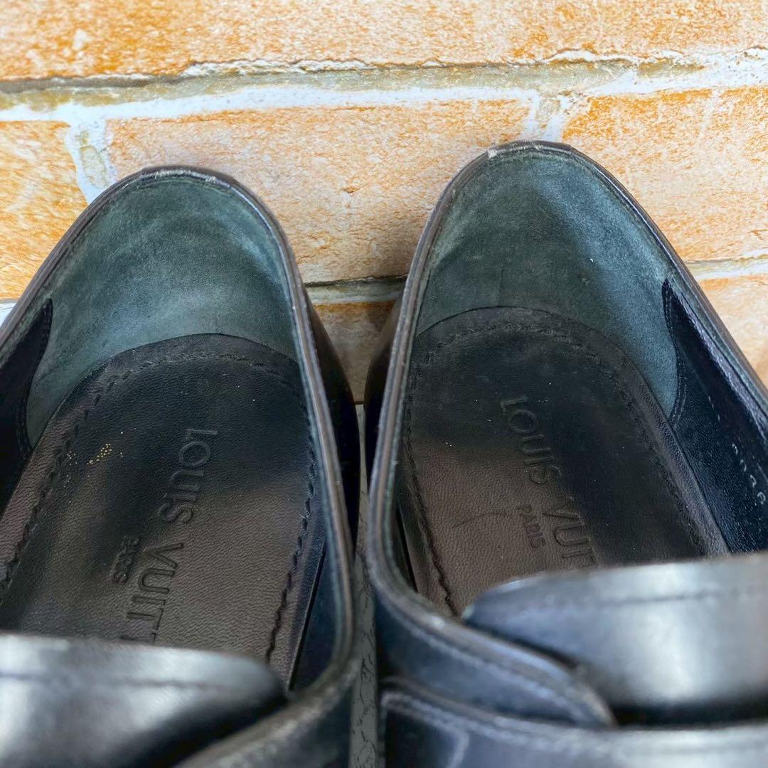 【メンズブランド革靴】ルイヴィトン 8ブラック NI0036　ダブルモンク　黒