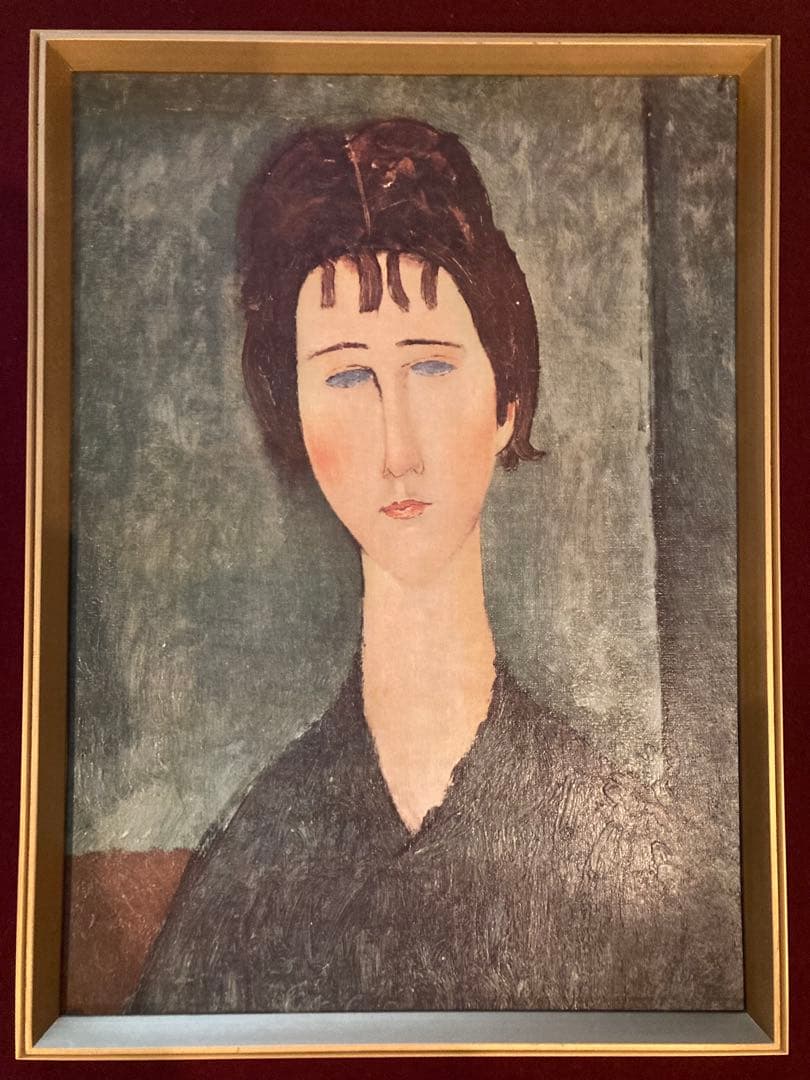 アメデオ・モディリアーニ　婦人像「La Fanciulla～」複製画　F4号