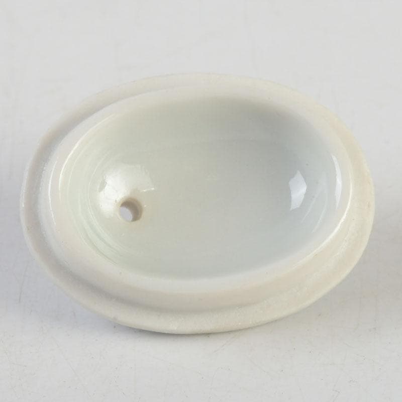 京焼　平安丹祐造　色絵　草花文　水滴　共箱　V　9686