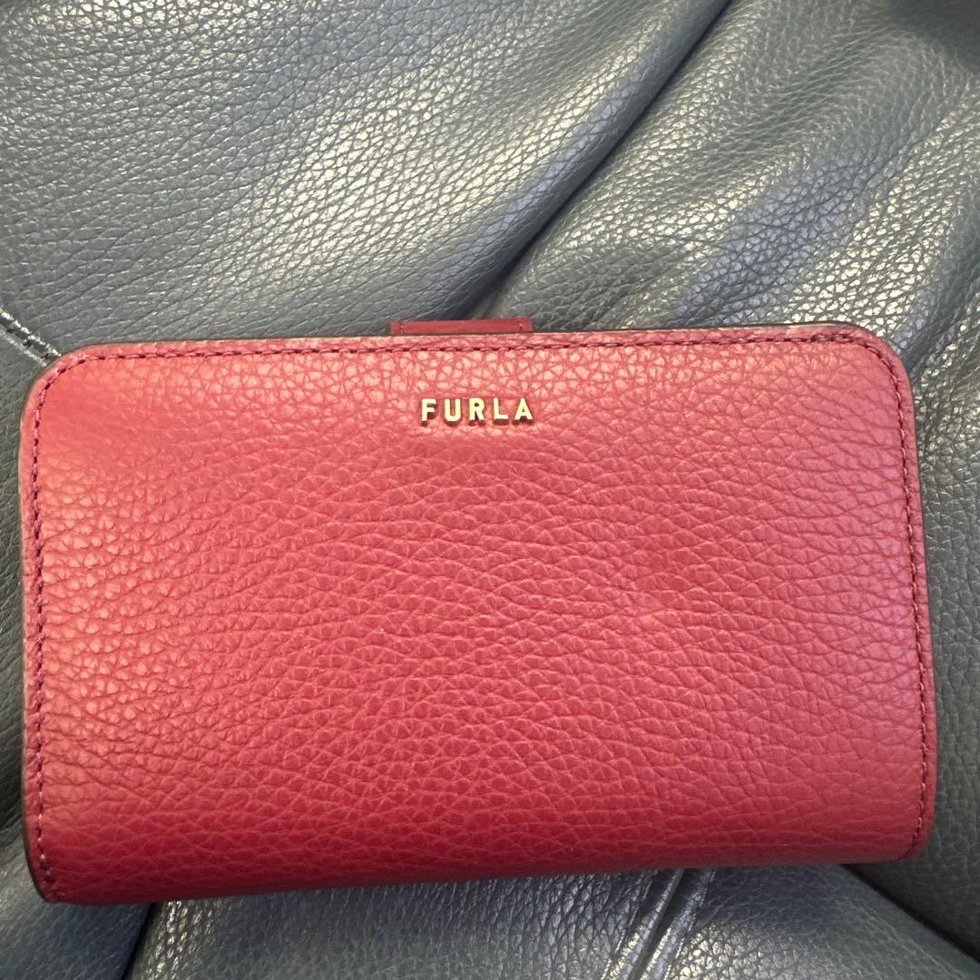 【新品未開封】FURLA フルラ バビロン 二つ折り財布 コンパクトウォレット赤