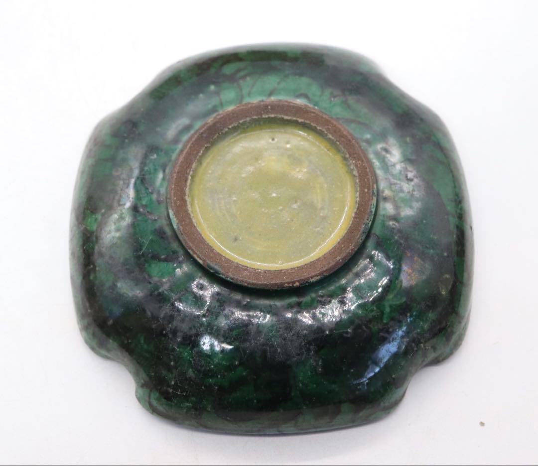 江戸　古九谷　角皿　吉田屋　木箱付　送料込み1223