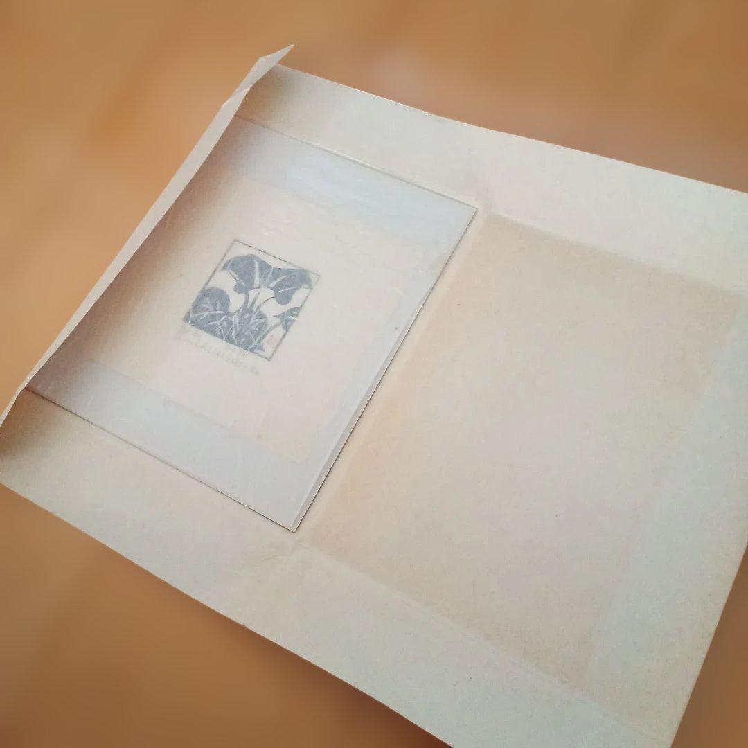 【真作希少 小品】朝顔(額装)　平塚運一 作