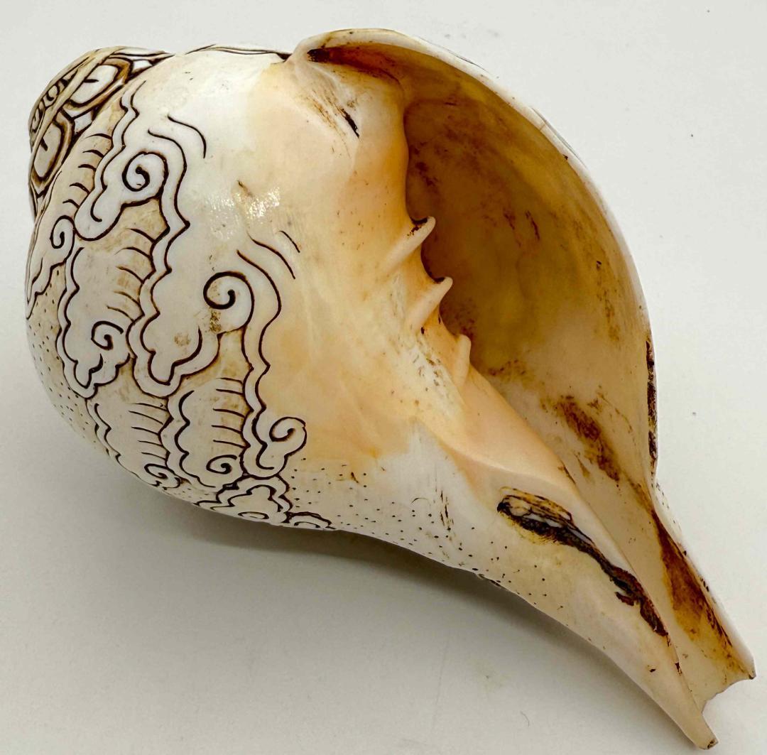 ◆チベット密教法具　法螺貝（シャンカ）クルックラー(赤ターラー)