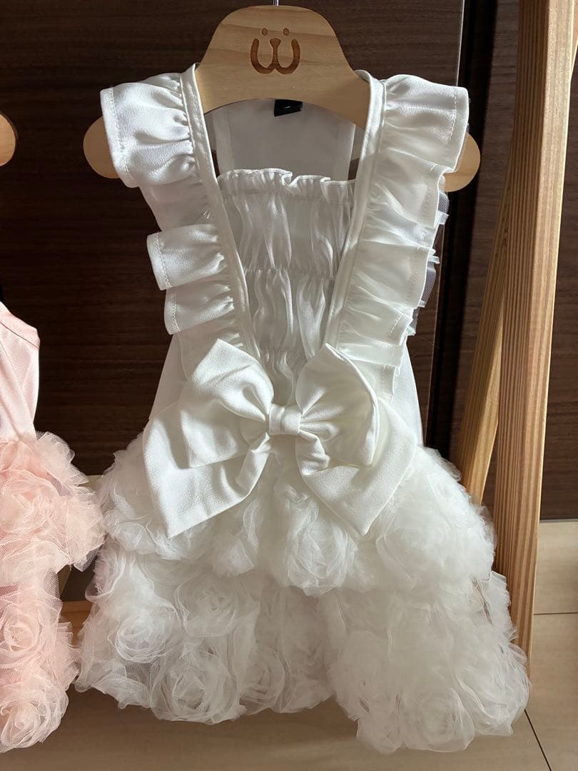 犬用ドレス フリル リボン　(2個セット)