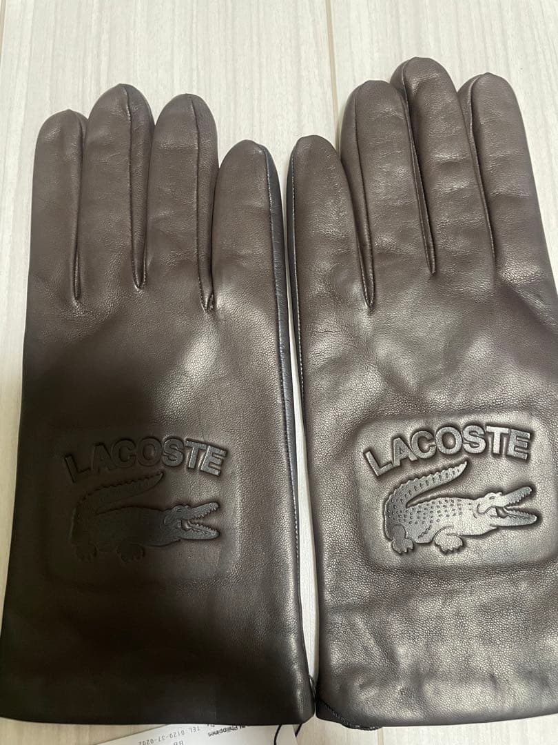 LACOSTE ラコステ　クロックエンボスレザーグローブ　元値17600円