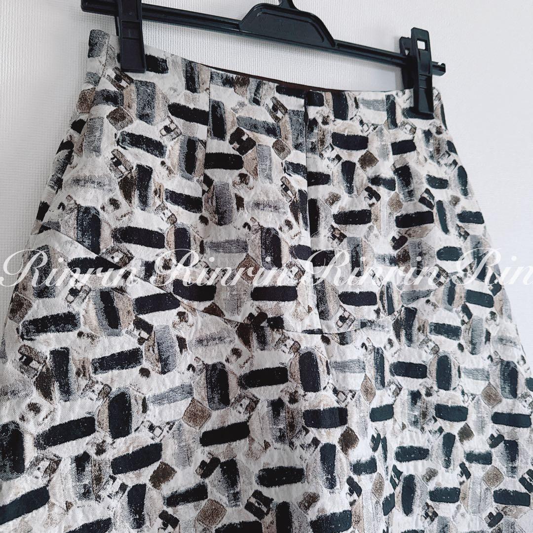 ANAYI オードトワレジャガード後ろ切り替えスカート 36