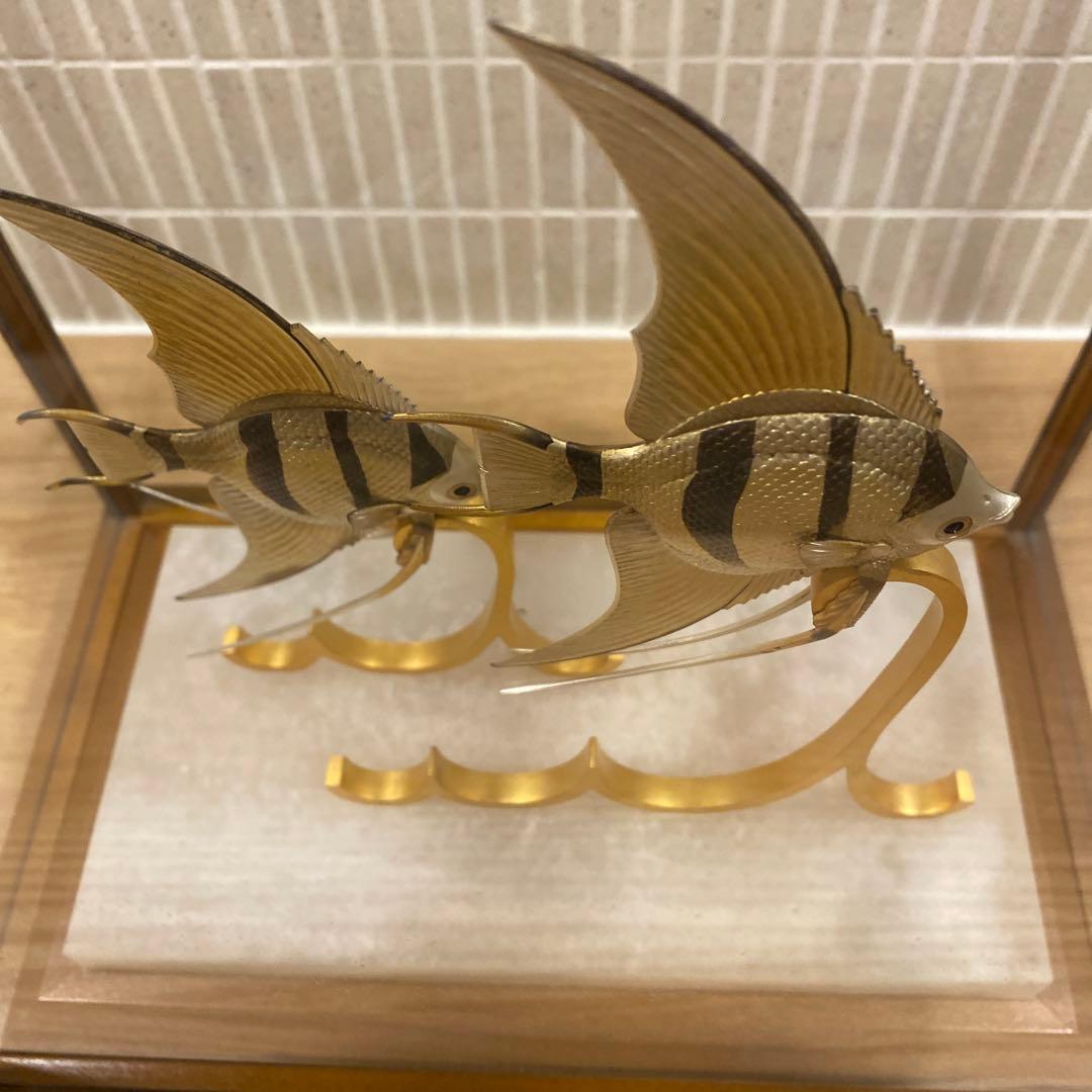 武比古　TAKEHIKO 日本　ガラス工芸　銀製　エンゼルフィッシュ