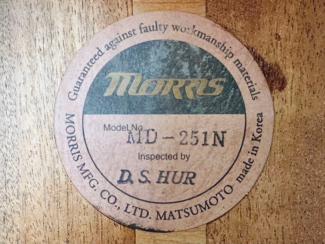 超美品ほぼ未使用Morris MD-251N アコースティックギター
