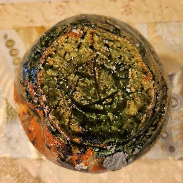 未使用　徳利　小割哲也　陶房　無心窯　織部　作家　とっくり　陶芸　酒器　陶器