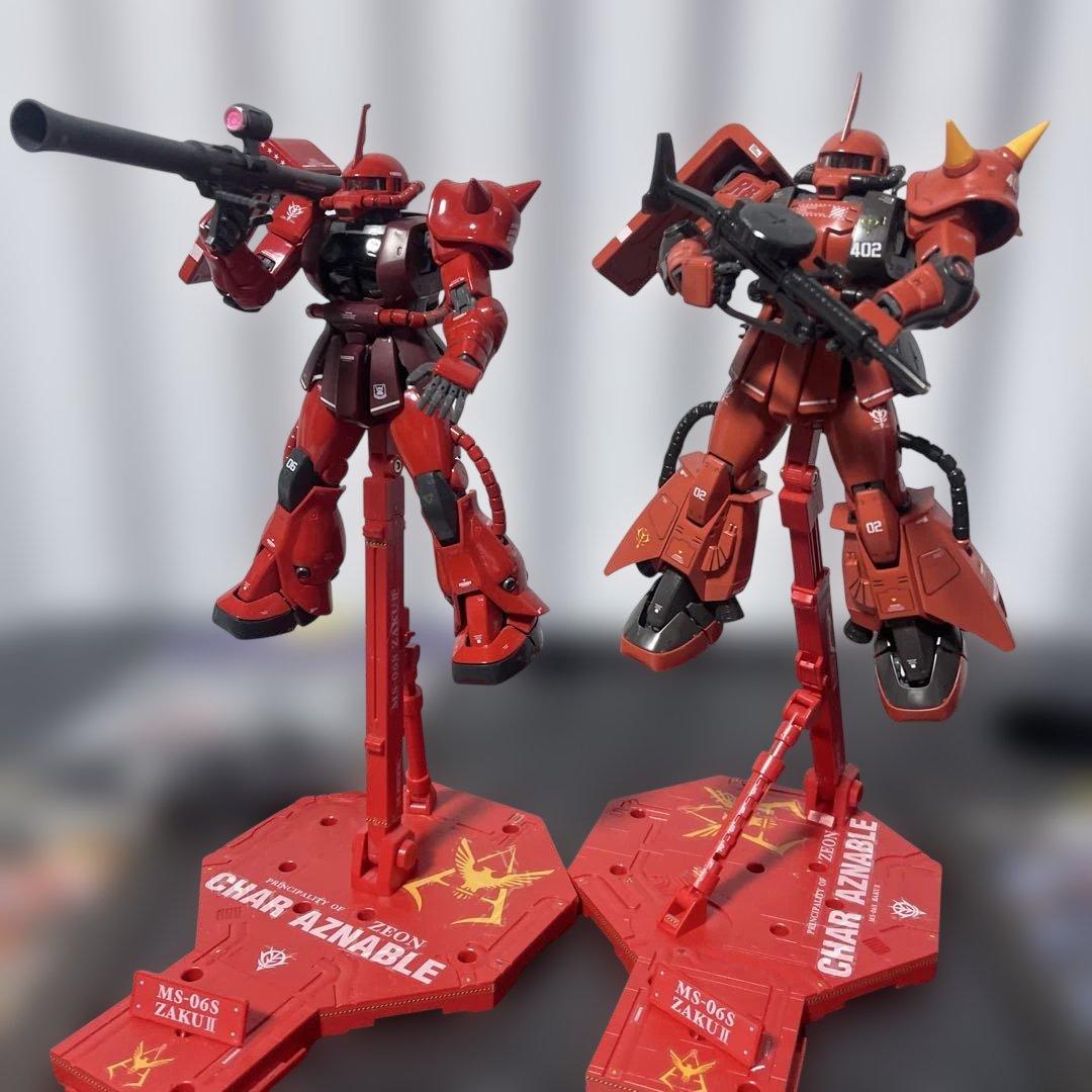 【美】MG1/100シャア専用ザクⅡ MGジョニーライデン専用ザクⅡ２体セット