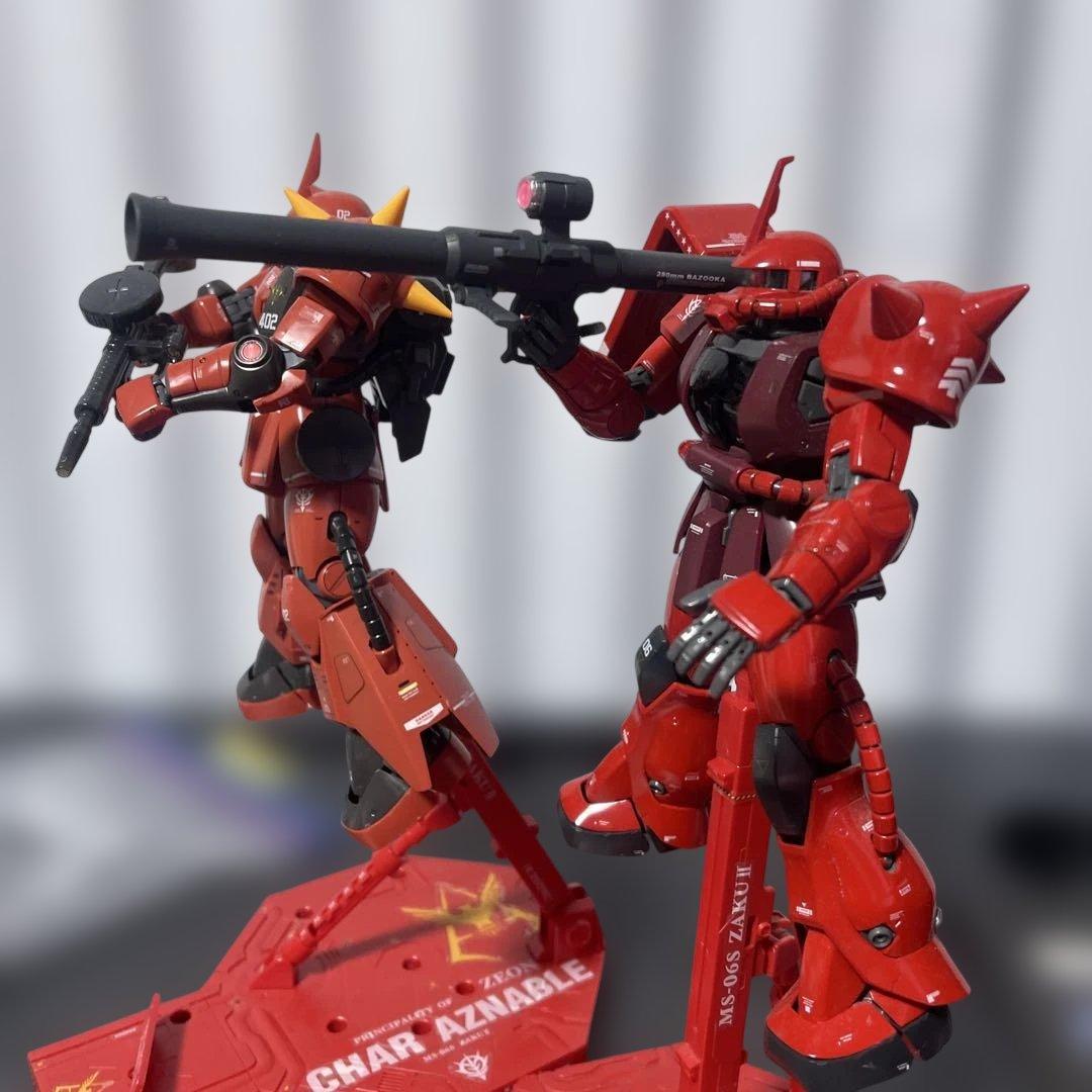 【美】MG1/100シャア専用ザクⅡ MGジョニーライデン専用ザクⅡ２体セット