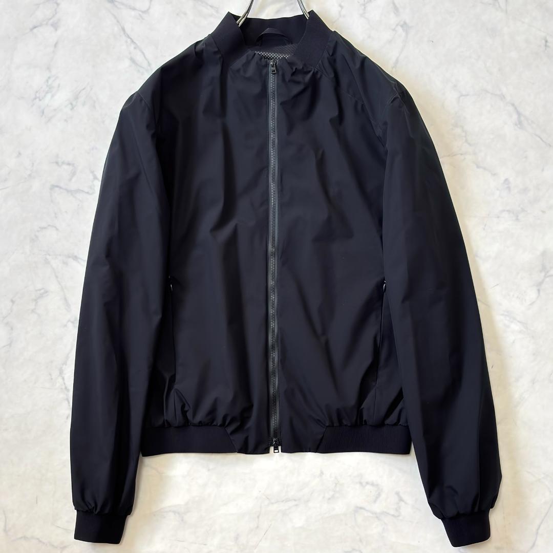 ヘルノ ラミナー ゴア Gore ロゴ ジップアップブルゾン 黒 46 tv1