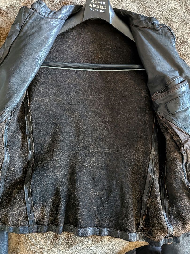 バックラッシュ　イサムカタヤマ　シングルライダース　カーフ　サイズS