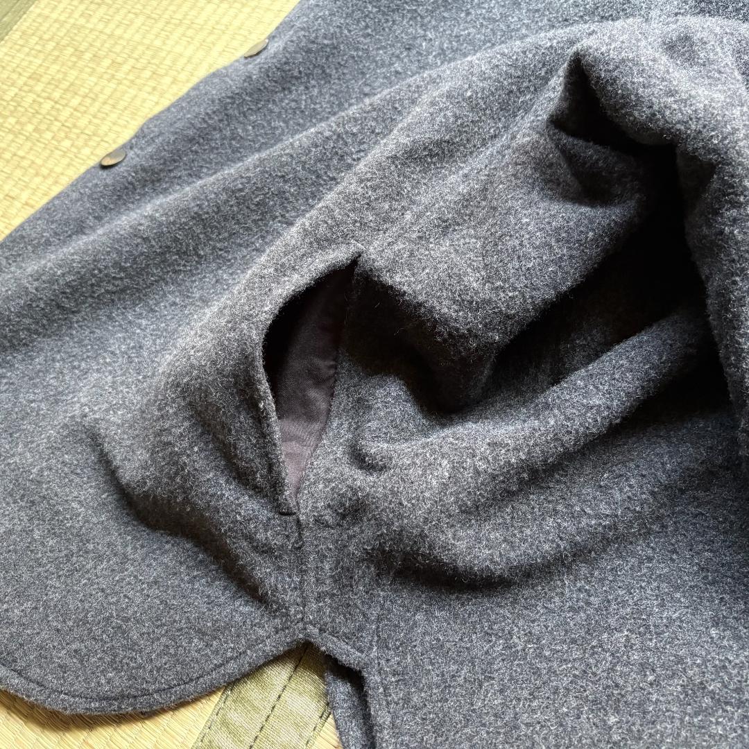 MITTAN ウールシルクキャメルシャツ 濃灰 サイズ3