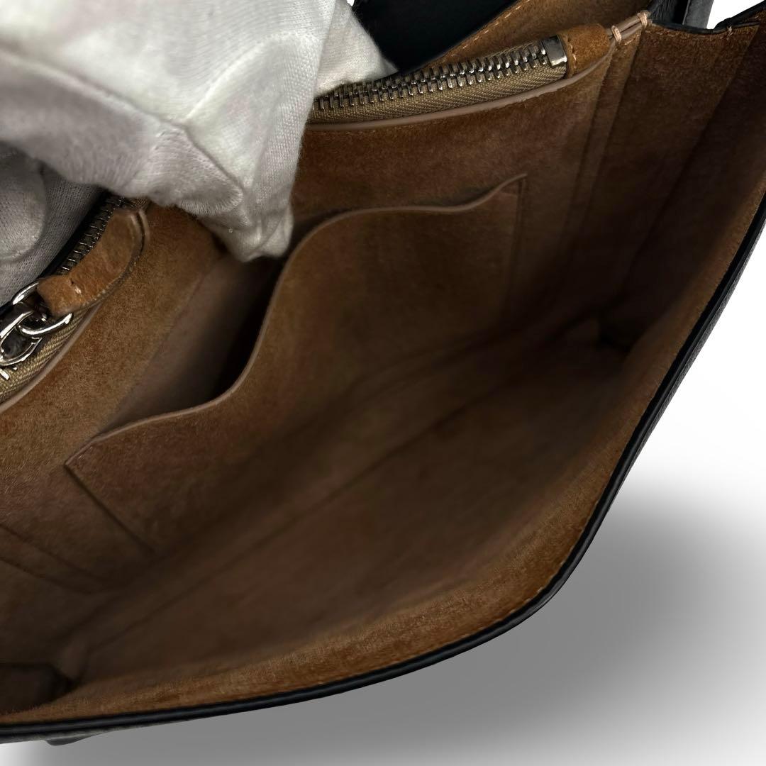 極美品】ジルサンダー チェーン ショルダーバッグ レザー ロゴ　肩掛け 黒