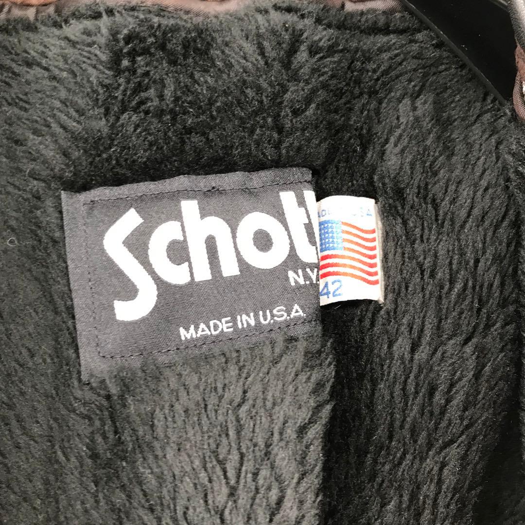 Schott 643　ライダースジャケット　42　ブラック　牛革