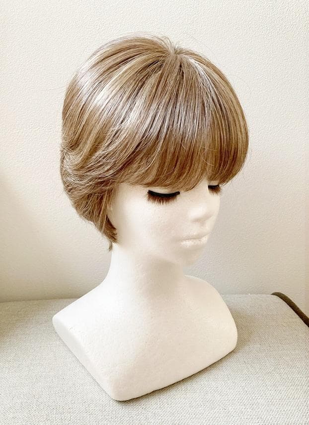 銀座サロン　KAZUE WIG　フェミニンショート　人毛MIX　マルチブラウン