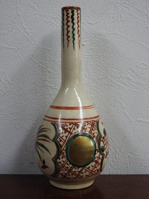 青木木米　赤絵徳利　M642