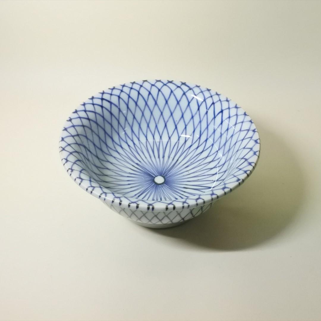 江戸後期　伊万里　染付　網手　鉢　骨董品　アンティーク