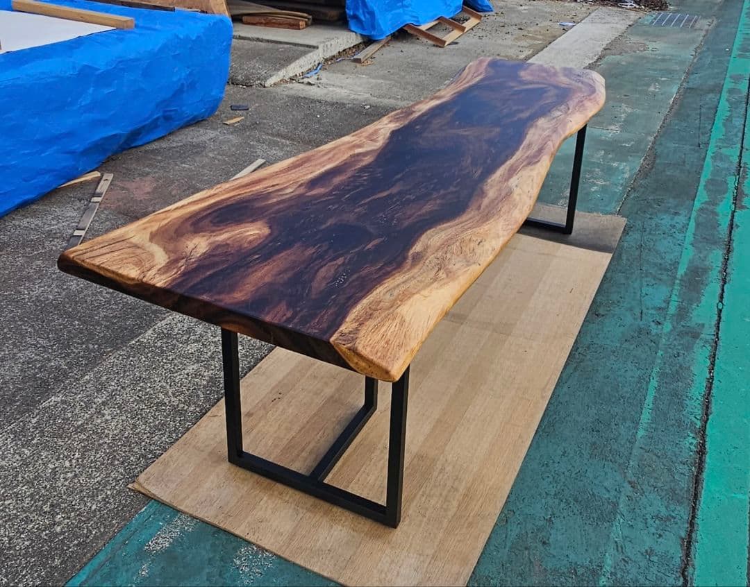 モンキーポッド　一枚板　最高級　杢　ダイニング　テーブル　カウンター