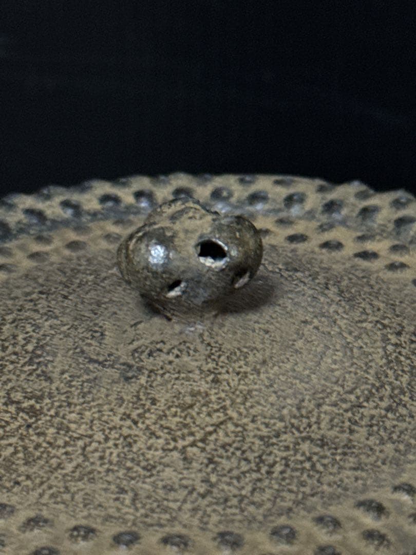 九代 小泉仁左衛門 造 大霰古銭紋 鉄瓶 桐共箱付 未使用 茶道具