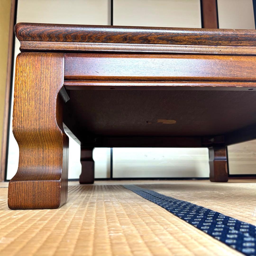 ※最終値下げ　高級座敷机　長方形座卓　木製　アンティーク　杢目