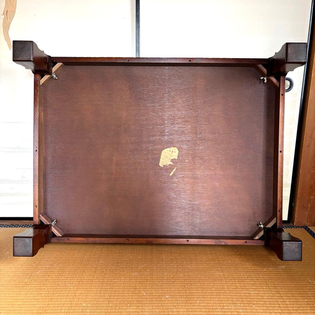 ※最終値下げ　高級座敷机　長方形座卓　木製　アンティーク　杢目