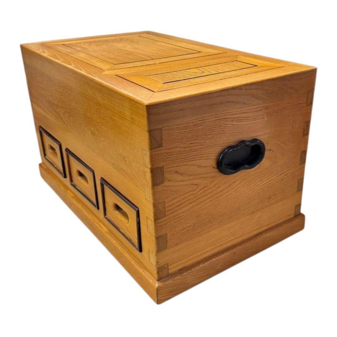 【美品】無垢 天然木 関西火鉢 大和火鉢 囲炉裏 長火鉢 火鉢 角火鉢 箱火鉢