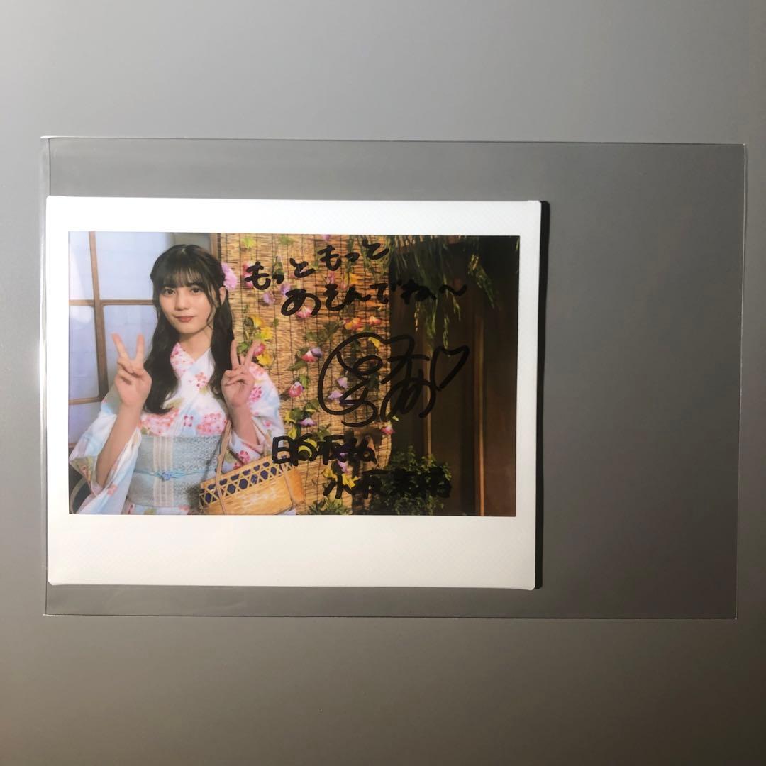 小坂菜緒　直筆サイン入りチェキと直筆サイン入りキャップ