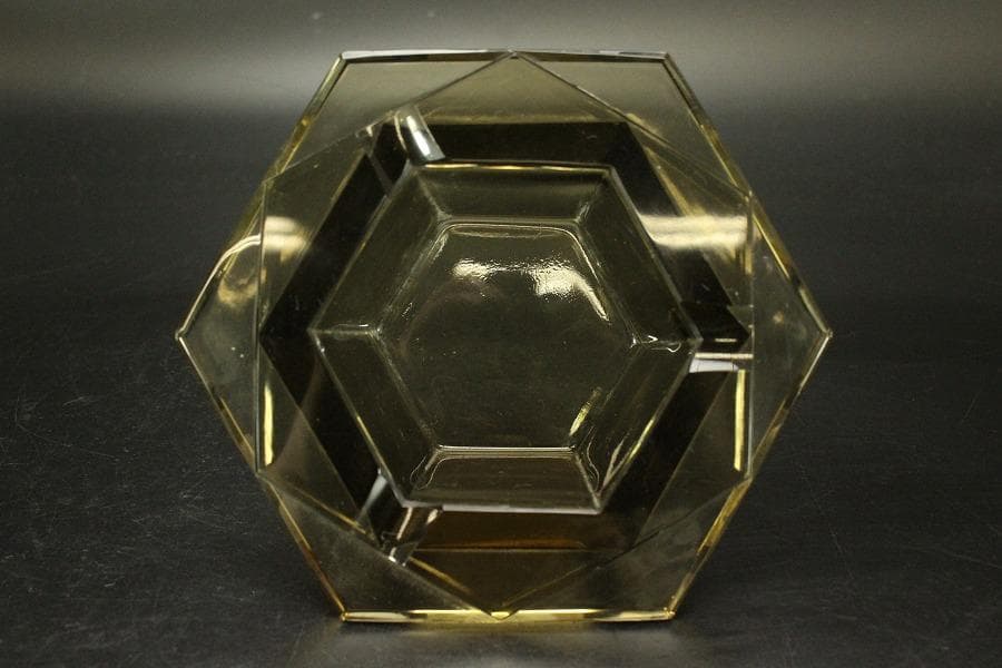 アンティーク レトロ ガラス 灰皿 煙草具(ZE429)