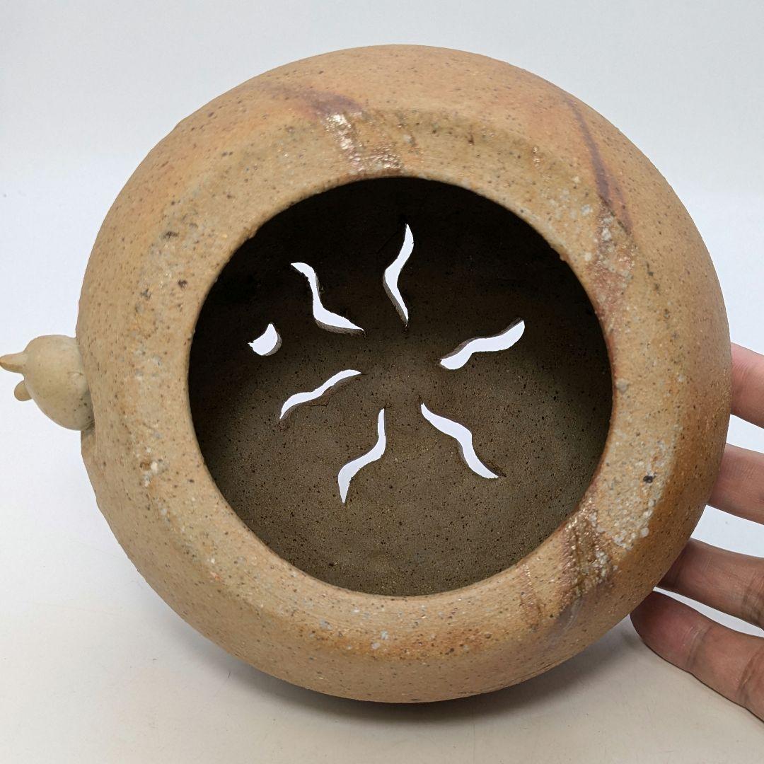 岡山県重要無形文化財 浦上善次 備前焼 壬子伏香炉 共箱 茶道具 香道具 ネズミ