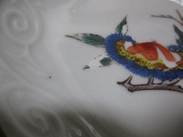 古九谷色絵端皿　古箱付き　R8-3