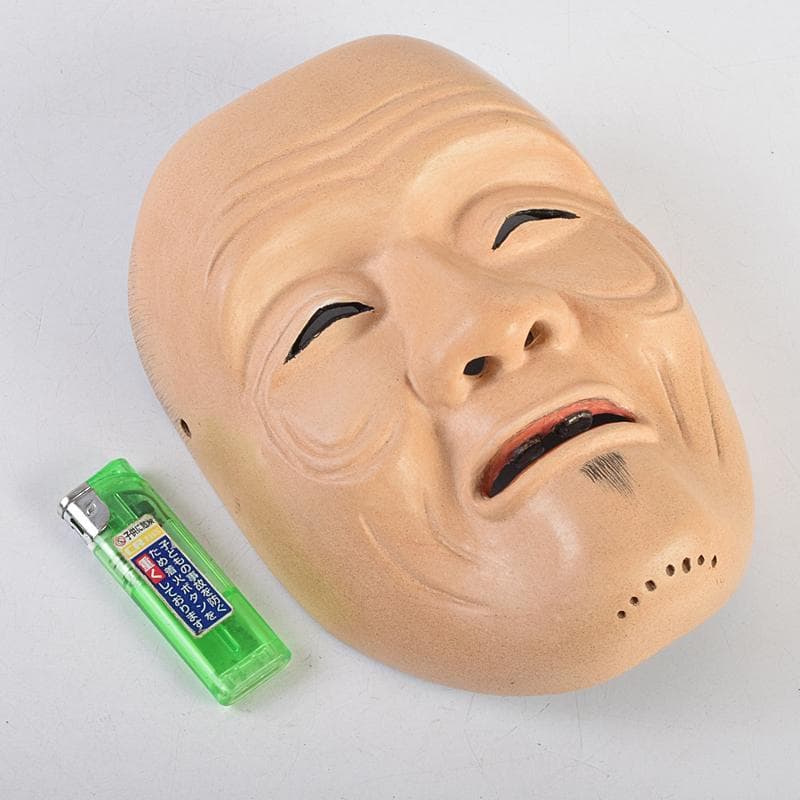 能面　能楽　雅楽　木彫　姥面　V　R9454