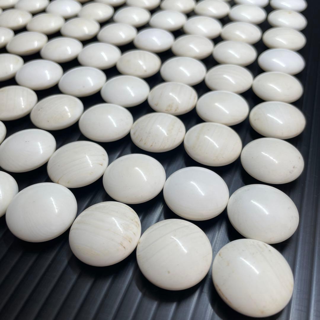 綺麗 蛤 はまぐり碁石 那智黒碁石 大碁笥 竹印 セット 割れ無し