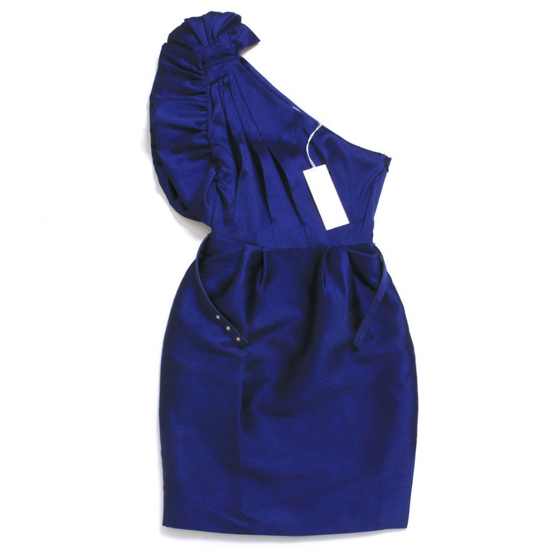 新品 STELLA McCARTNEY ワンショルダードレス ワンピース ブルー